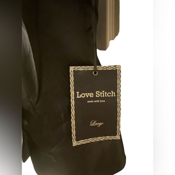 Women’s NWT Love Stitch black lapel layered center tie vest L sexy Holiday party - Picture 9 of 12